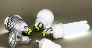Typer av energibesparande lampor